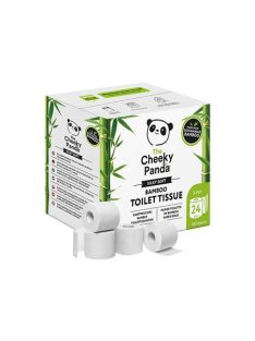   CHEEKY PANDA Toalettpapír, bambusz, 3 rétegű, kistekercses, 24 tekercs, CHEEKY PANDA, fehér