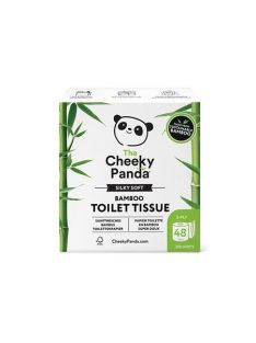   CHEEKY PANDA Toalettpapír, bambusz, 3 rétegű, kistekercses, 48 tekercs, CHEEKY PANDA, fehér