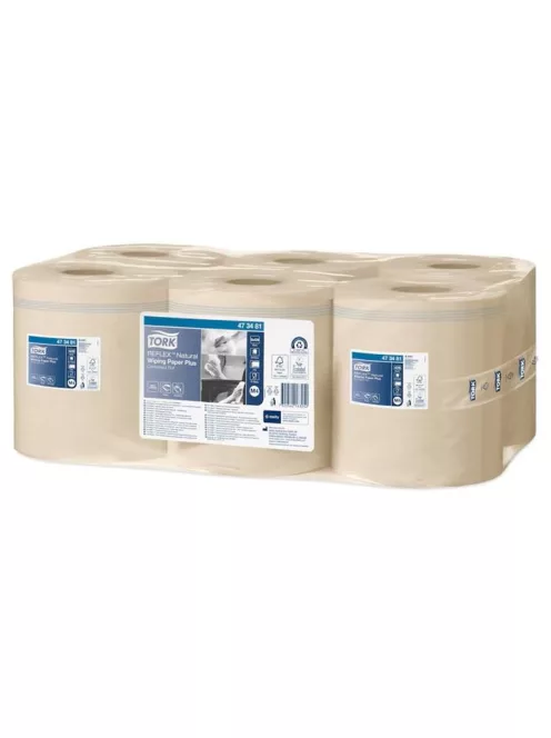 TORK Törlőpapír, tekercses, 19,8 cm átmérő, M4 rendszer, 2 rétegű, Advanced, TORK "Reflex", natúr