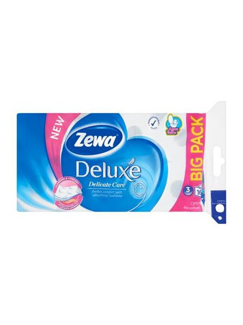 ZEWA Toalettpapír, 3 rétegű, kistekercses, 16 tekercs, ZEWA "Deluxe, fehér