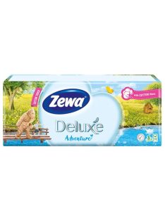   ZEWA Papír zsebkendő, 3 rétegű, 10x10 db, ZEWA "Deluxe", illatmentes