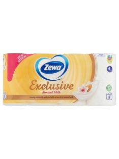   ZEWA Toalettpapír, 4 rétegű, kistekercses, 8 tekercs, ZEWA "Exclusive", almond milk