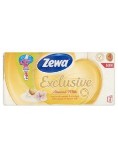   ZEWA Toalettpapír, 4 rétegű, kistekercses, 8 tekercs, ZEWA "Exclusive", almond blossom