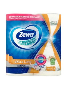   ZEWA Háztartási papírtörlő, 2 rétegű, 2 tekercses, ZEWA "Wisch&Weg extra lang"