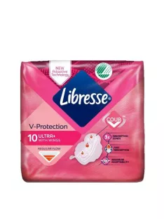  LIBRESSE Egészségügyi betét, ultra normál, szárnyas, 10 db, LIBRESSE