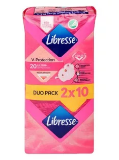   LIBRESSE Egészségügyi betét, ultra normál, szárnyas, 2X10 db, LIBRESSE