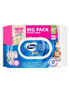 ZEWA Toalettpapír, nedves, 80 db, ZEWA "Kids"