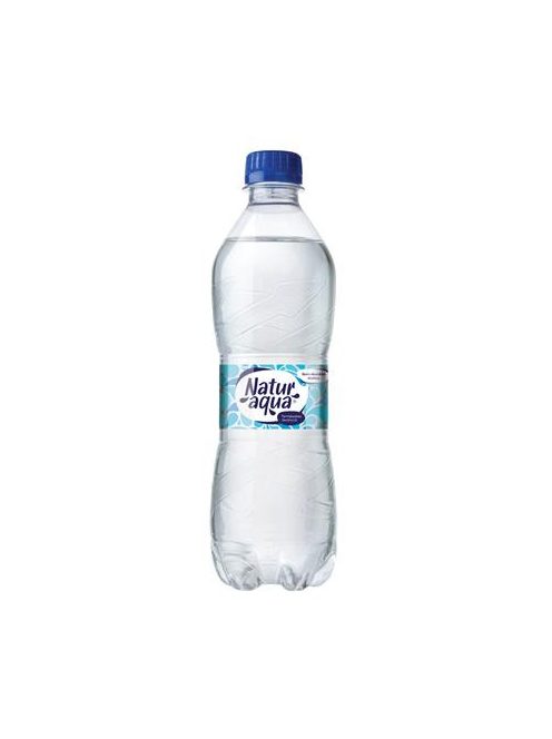 NATUR AQUA Ásványvíz, szénsavas, NATUR AQUA, 0,5 l