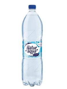 NATUR AQUA Ásványvíz, szénsavas, NATUR AQUA, 1,5 l