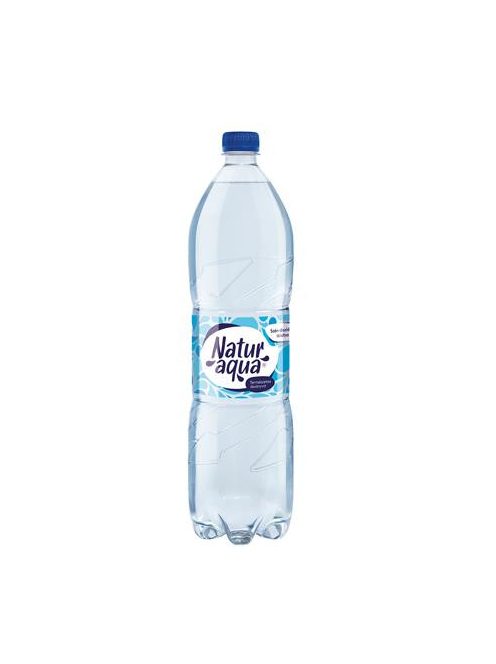 NATUR AQUA Ásványvíz, szénsavas, NATUR AQUA, 1,5 l