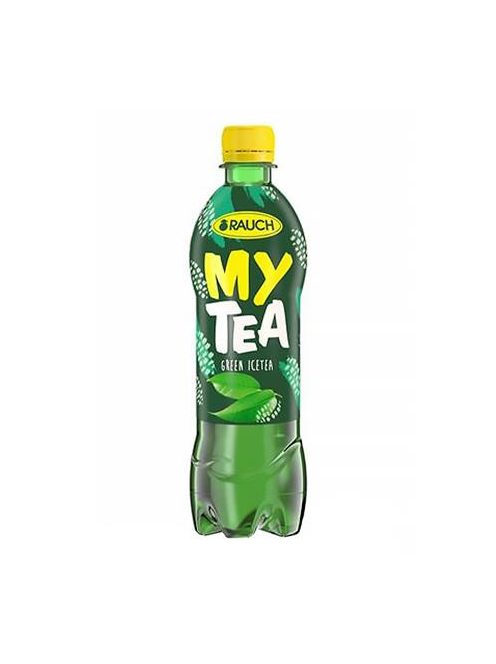 RAUCH Üdítőital, szénsavmentes, 0,5l, RAUCH "Mytea", zöld tea citrommal
