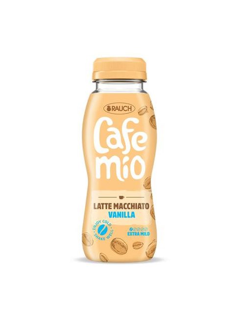 RAUCH Kávés tejital, 0,25l, RAUCH "Cafemio Latte Macchiato Vanilla", extra mild