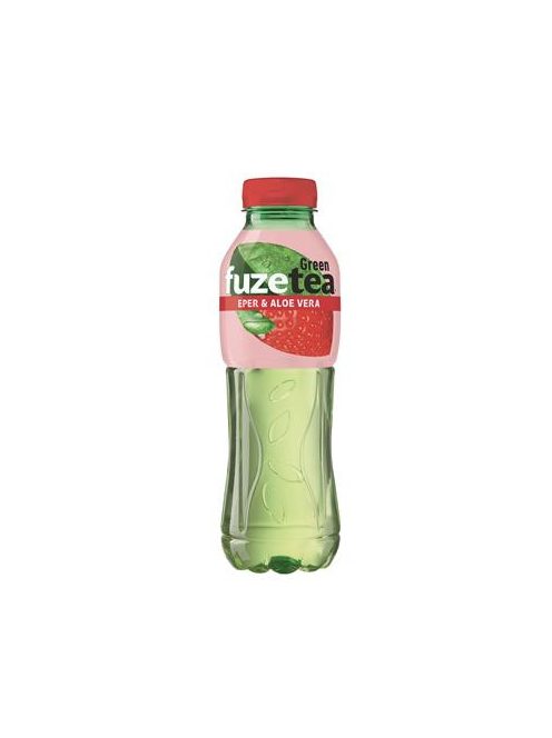 FUZETEA Üdítőital, szénsavmentes, 0,5 l, FUZETEA, zöld tea eper-aloevera