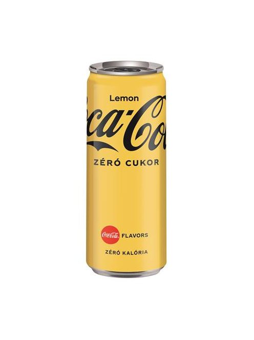 COCA COLA Üdítőital, szénsavas, 0,33 l, dobozos, COCA COLA "Coca Cola Zero Lemon"