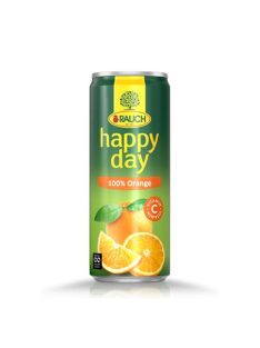   RAUCH Gyümölcslé, 100%, 0,33 l, dobozos, RAUCH "Happy day", Orange