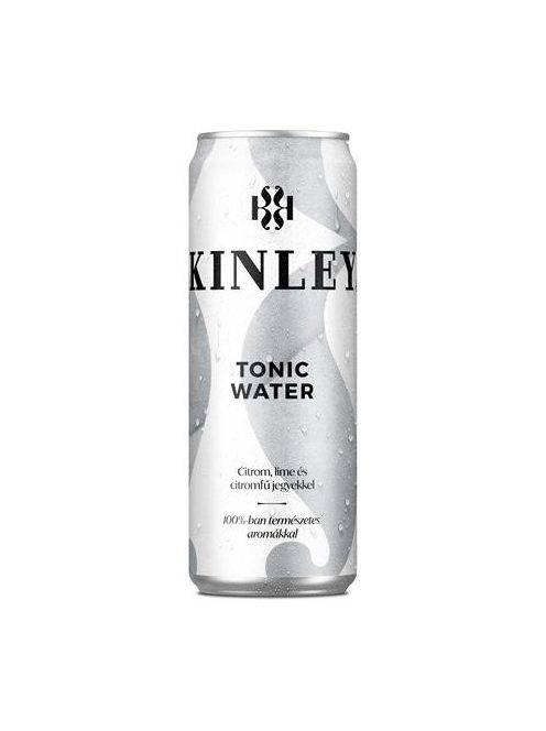 KINLEY Üdítőital, szénsavas, 0,25 l, dobozos, KINLEY, tonic-citromfű