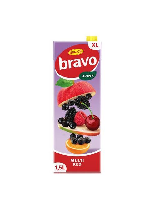 RAUCH Gyümölcsital, 12%, 1,5 l, RAUCH "Bravo", piros multivitamin