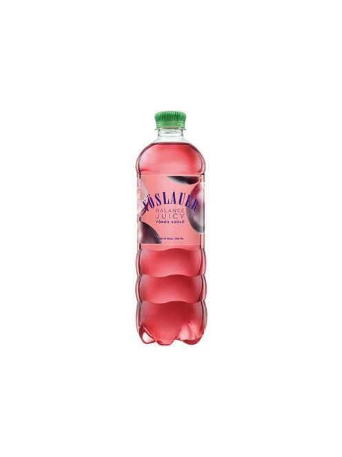 VÖSLAUER Ásványvíz, ízesített, VÖSLAUER "Balance Juicy", 0,75 l, vörös szőlő