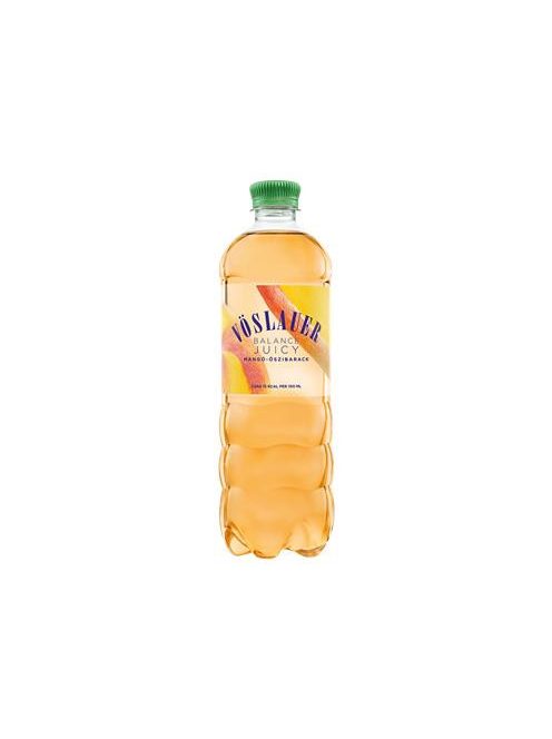 VÖSLAUER Ásványvíz, ízesített, VÖSLAUER "Balance Juicy", 0,75 l, mangó-őszibarack