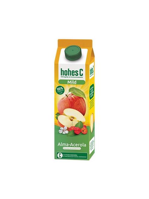 HOHES C Gyümölcslé, 100%, 1 l, HOHES C " Mild Juice", alma-acerola