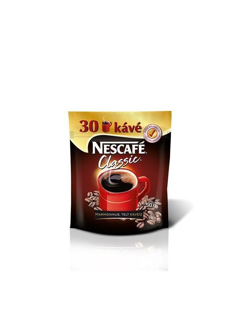 NESCAFE Instant kávé, 50 g, utántöltő, NESCAFÉ "Classic"