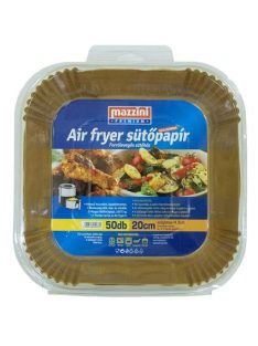  MAZZINI Sütőpapír, szilikonos, Air Fryer készülékhez, szögletes, 20 cm, 50 db, MAZZINI "Premium"
