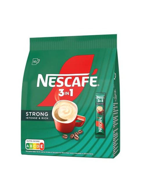 NESCAFE Instant kávé stick, 10x16,5 g, NESCAFÉ,  3in1 "Strong"