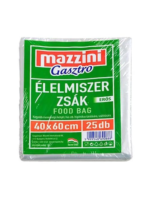 MAZZINI Élelmiszerzsák, erős, 25 db, 40 x 60 cm, MAZZINI "Gasztro"