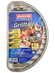   MAZZINI Grilltálca, 19x32 cm, félkör alakú, 4 db, MAZZINI "Premium"
