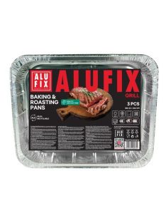 ALUFIX Alumínium grilltálca, 33x26 cm, 3 db, ALUFIX