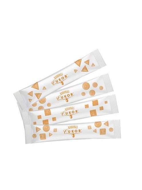 KORONÁS CUKOR Kristálycukor, barna, stick, 4000 g, kb. 1000 db, KORONÁS CUKOR "Mozaik"