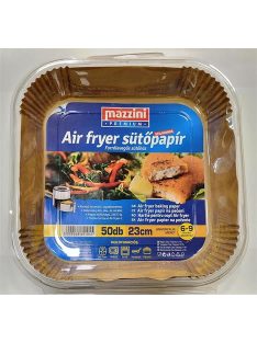   MAZZINI Sütőpapír, szilikonos, Air Fryer készülékhez, szögletes, 23 cm, 50 db, MAZZINI "Premium"