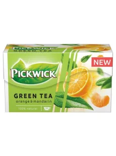 PICKWICK Zöld tea, 20x1,5 g, PICKWICK, narancs-mandarin