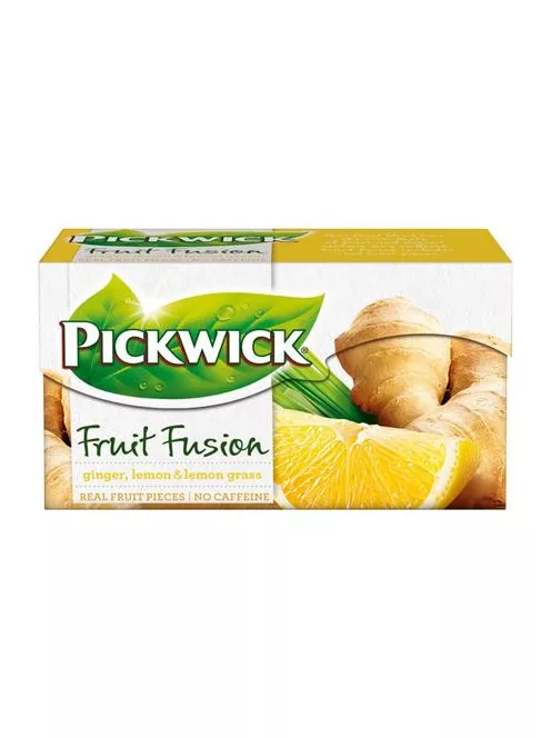 PICKWICK Gyümölcstea, 20x2 g, PICKWICK "Fruit Fusion", gyömbér-citrom