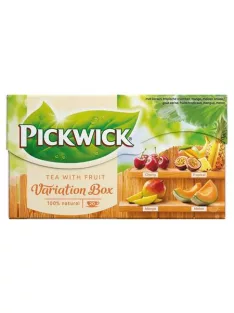   PICKWICK Fekete tea, 20x1,5 g, PICKWICK "Variációk Narancs" meggy, trópusi gyümölcs, mangó, sárgadinnye