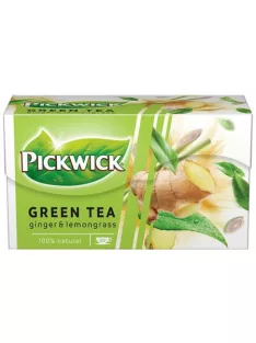 PICKWICK Zöld tea, 20x1,5 g, PICKWICK, gyömbér-citromfű