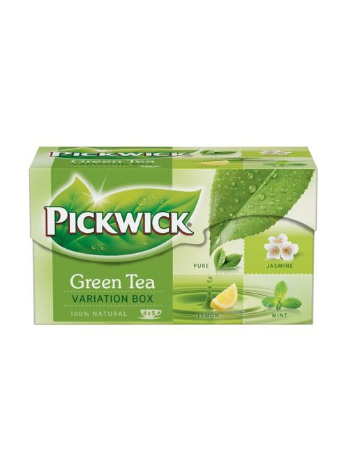 PICKWICK Zöld tea, 20x2 g, PICKWICK "Zöld tea Variációk", citrom, jázmin, earl grey, borsmenta