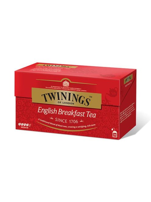 TWININGS Fekete tea, 25x2 g, TWININGS "English Breakfast"