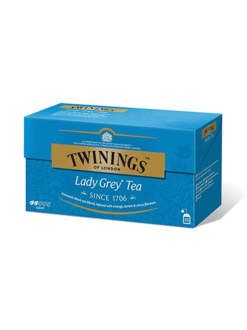 TWININGS Fekete tea. 25x2 g, TWININGS "Lady grey"