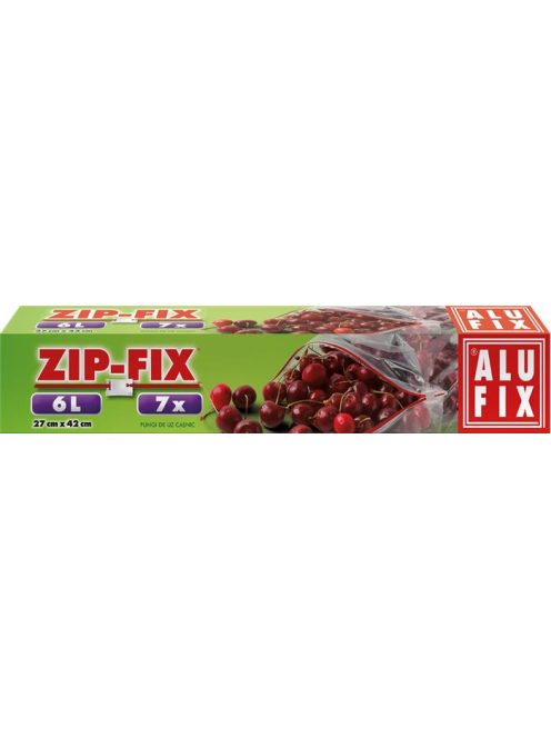 ALUFIX Cipzáras zacskó, 6 l, ALUFIX "Zipp Fix"