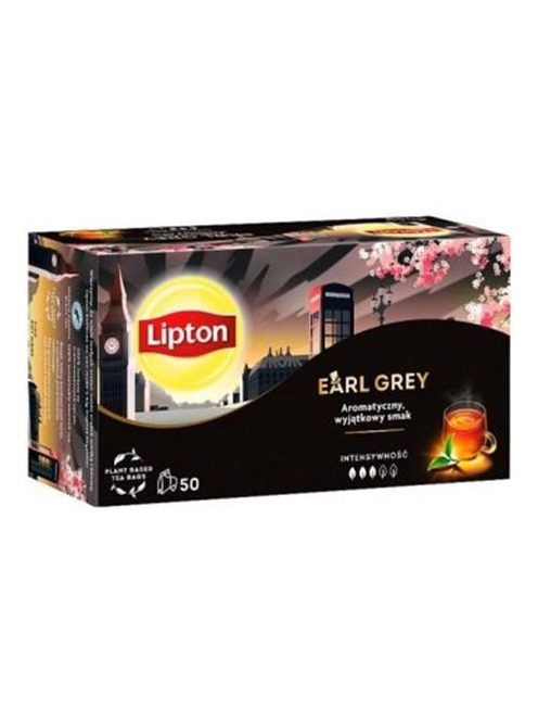 LIPTON Fekete tea, 50x1,5 g, LIPTON "Earl grey"