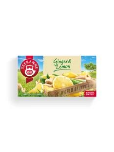   TEEKANNE Gyümölcstea, 20x1,75 g, TEEKANNE "World of Fruits", gyömbér-citrom