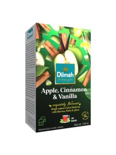 DILMAH Fekete tea, 20x1,5g, DILMAH, alma-fahéj-vanília