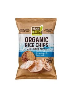   RICE UP Barnarizs chips, 25 g, RICE UP "Bio", hajdinával és amaránttal