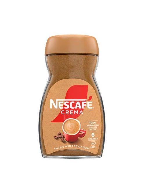 NESCAFE Instant kávé, 200 g, üveges, NESCAFÉ "Classic Crema"