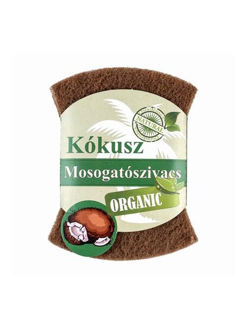 Mosogatószivacs, 2 db, BIO NATURAL, kókusz