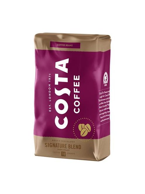 COSTA Kávé, sötét pörkölésű, szemes, 1000 g, COSTA "Signature Blend"