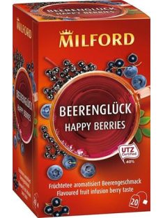  MILFORD Gyümölcstea, 20x2,5 g, MILFORD "Happy berries", bogyós gyümölcs
