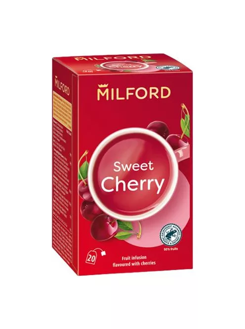 MILFORD Gyümölcstea, 20x2,5 g, MILFORD "Sweet cherry", cseresznye