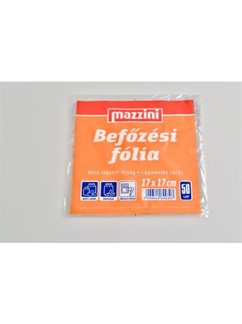 MAZZINI Befőzési fólia, 50 db, 17x17 cm, MAZZINI